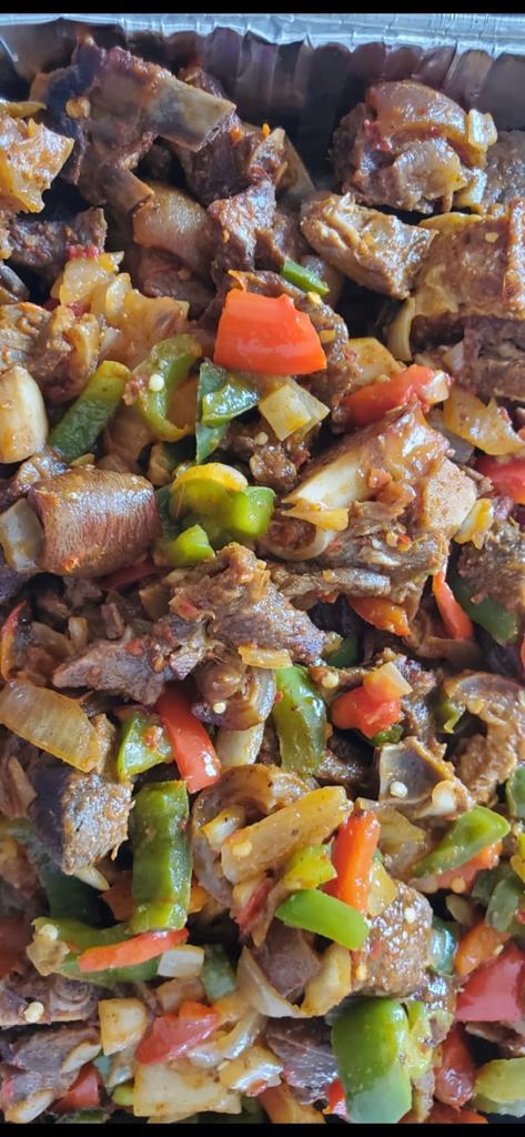 Asun spicy goat meat with peppers